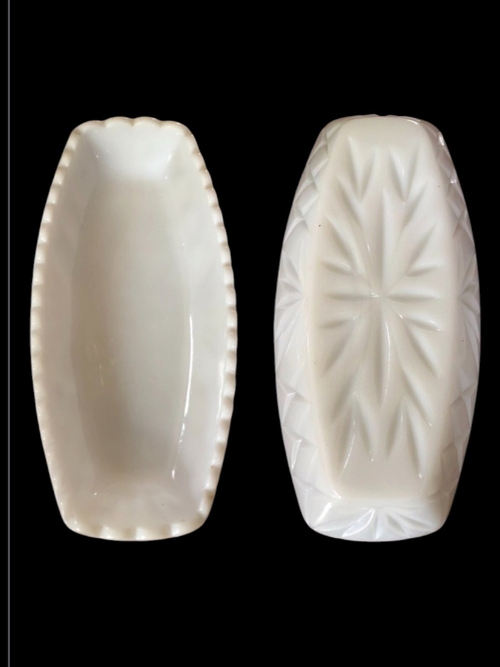 Vintage MilkGlass Relish Dish